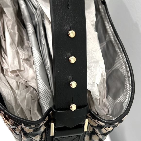 Vera Bradley Fenwick Hobo Glossy Leopard with Genuine Leather Trim - Picture 10 of 15